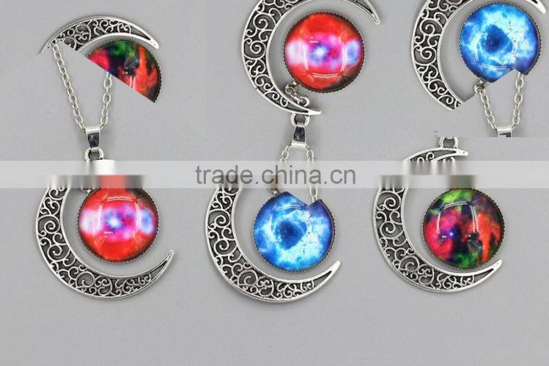 Factory wholesale sky Moon time necklace star cross jewelry