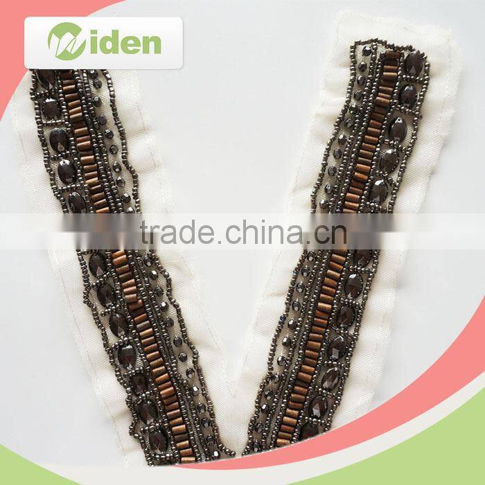 Widentextile High Productivity New Product Promotion Eco-friendly Beaded Lace Applique