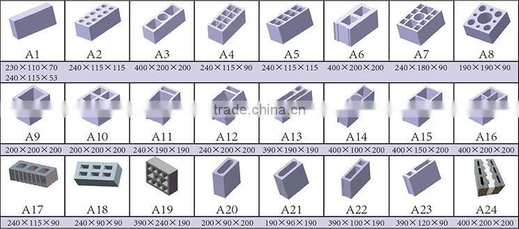 new design QTF4-28 diesel powered hydraulic manual interlocking concrete block making machine