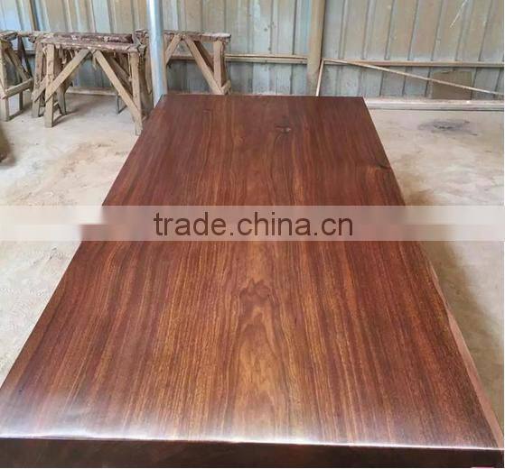Fashion Okan Style Right-Angle Side Pure Natural Rose Wood Dining Table Top