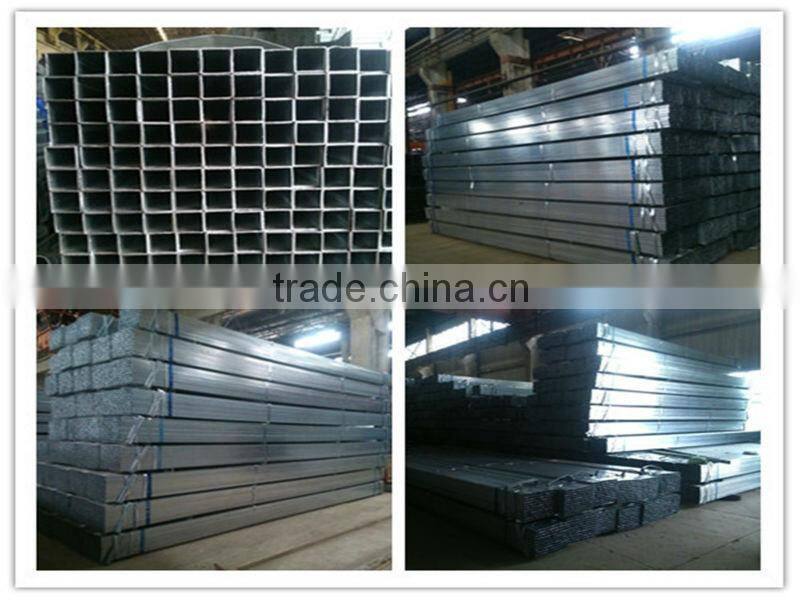 Pre-galvanized rectangular steel pipes tubes 40x80 specification