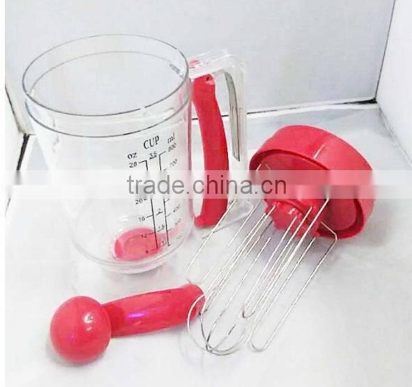 Plastic Measuring Cupcake Batter Dispenser With Mixer