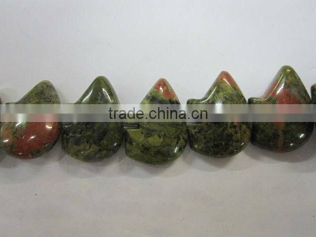 Wholesale 13x 18mm natural Unakite bear beads