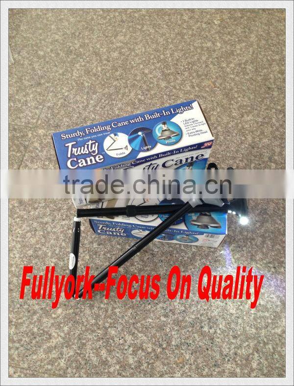 Foldable Folding Trusty Cane With Built In Lights As Seen On TV Hurry Cane