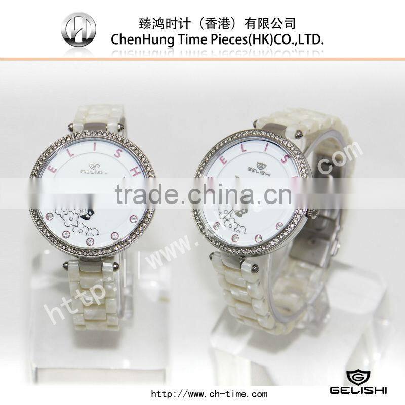 Q&Q quartz watch water resist 5 bar IP gold watch fashion