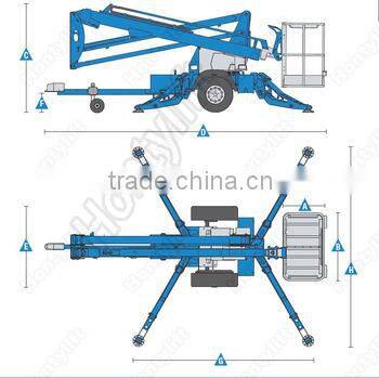 CE certificate Mobile elevating platform articulated lift platform small boom lifts