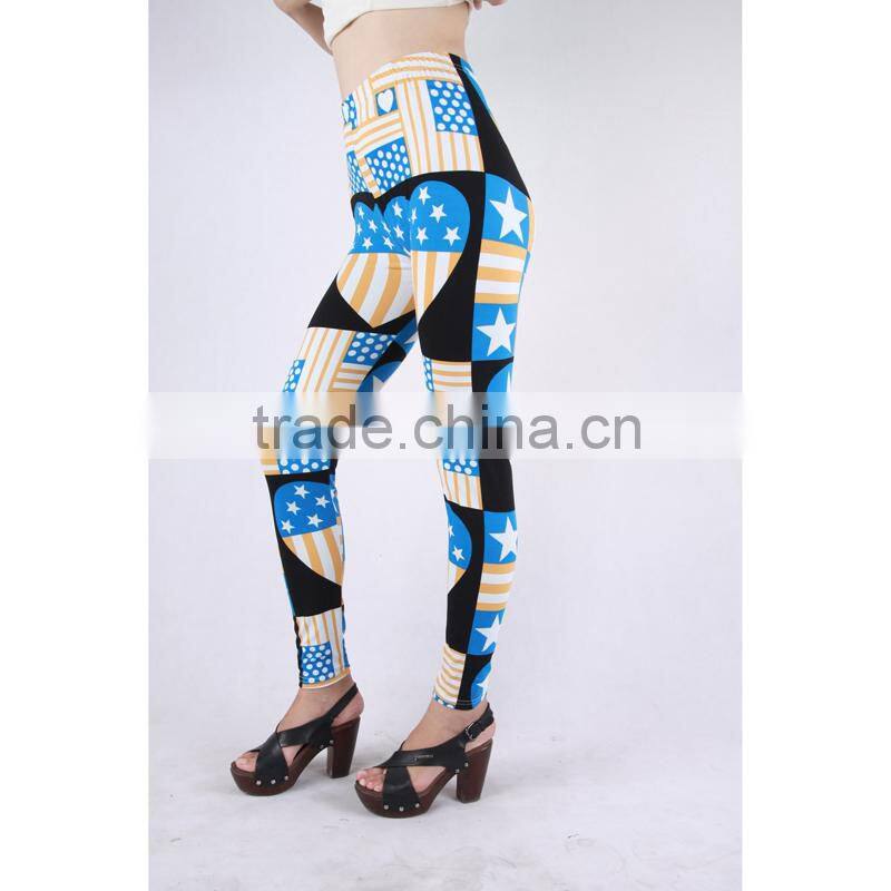 Hot sell women leggings with playing cards printed