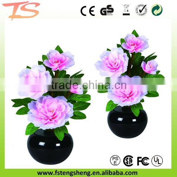 Artificial fiber optic peony flowers with led light home and party decor lamp
