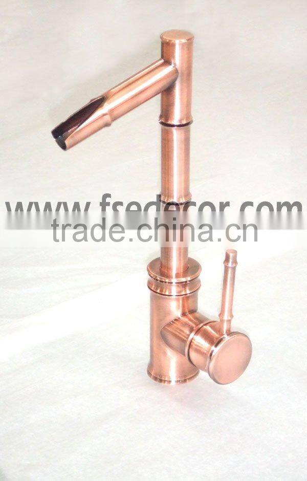 Bamboo Watermark Bathroom Sink and Taps