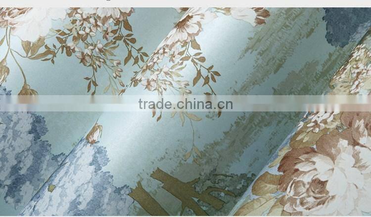 interior flower tree pattern wallpaper /natural wallpaper