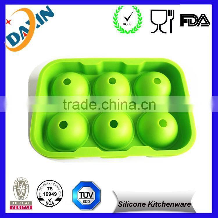 2016 OEM silicone ice ball tray 6, custom silicone ice cube trays