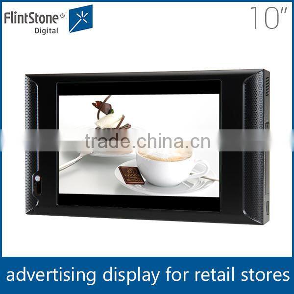 FlintStone instore shelf mount advert 10 inch pop screen player