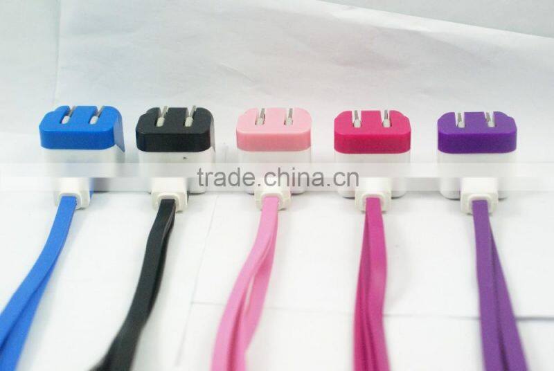High Quality 1m (3.3ft) usb Cable with Wall Travel Home Charger Adapter for iPhone 6 6 Plus