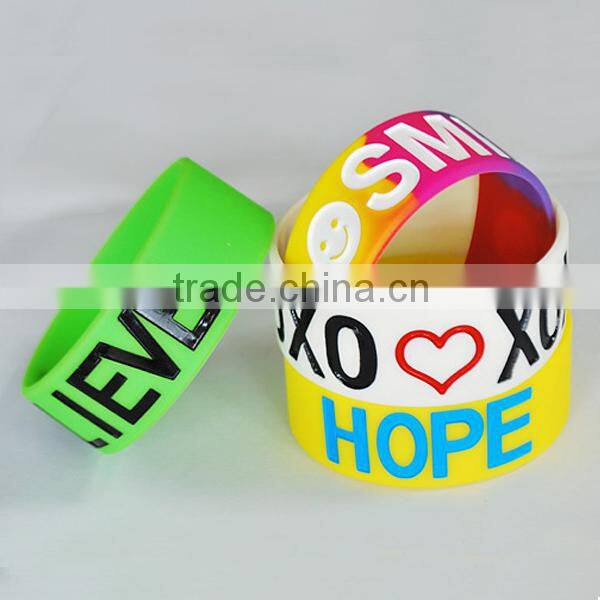Personalized printed silicone bracelet for promotional gift