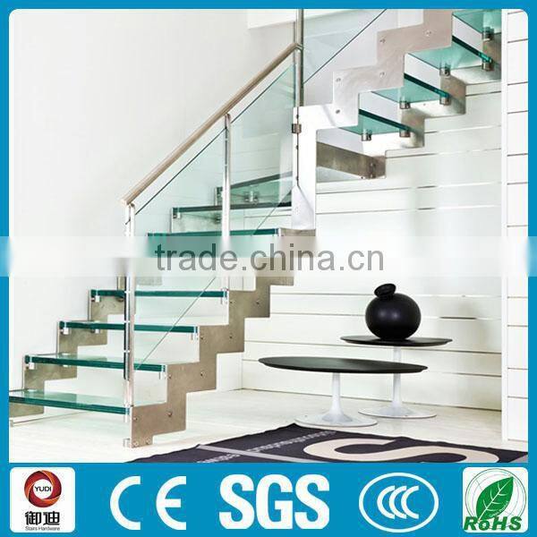 European style home use stair glass railing prices