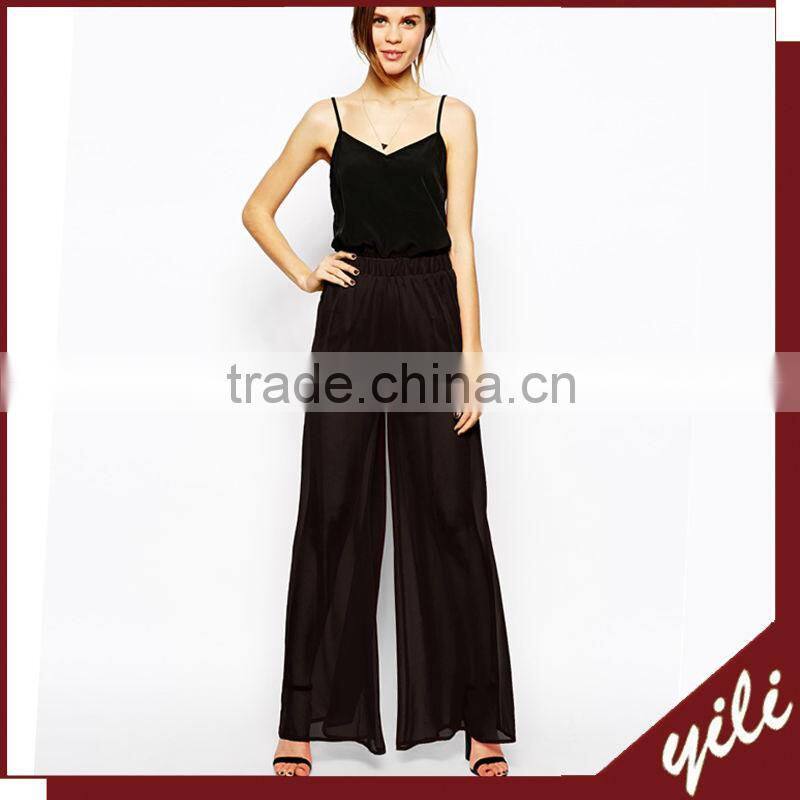 China Unique Design Summer Chiffon Palazzo Pants
