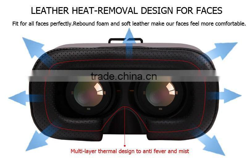 Super quality VR Case 3D Movies Games Headset Real Virtual Reality VR 3D Glasses