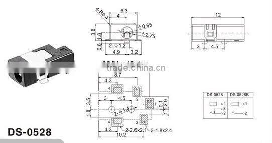SMD DC Power Jack & 4Pin SMD DC Socket