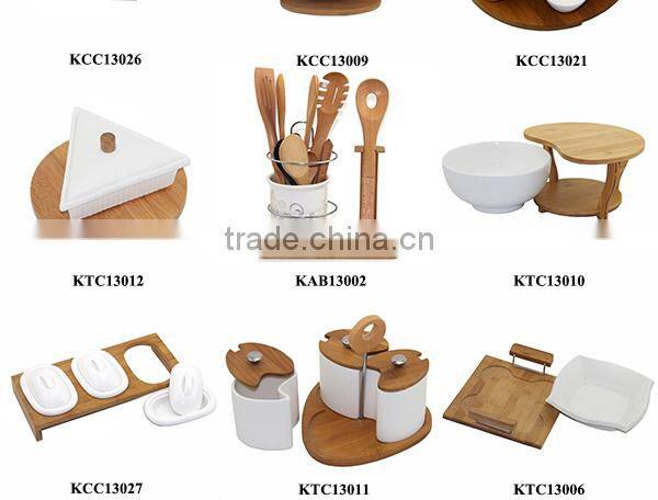 2015 NEW design ceramic cup Hot selling wholesale ceramic mugs bamboo base ceramic coffee cup