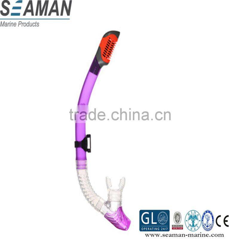 2015 new design adult Diving swimming dry top snorkel tube for diving/ skin dive/ snorkeling