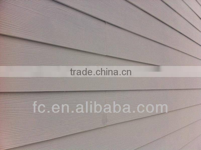 7.5mm thick Smooth and Wood Grain Fiber Cement Weatherboards plank for residential cladding