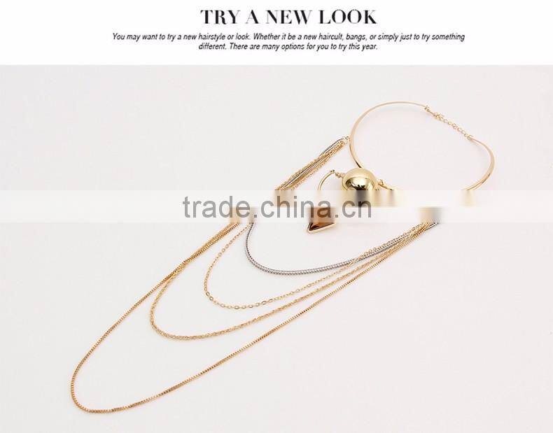 New Design Fashion Crystal Necklaces Women Luxury Statement Diamond Necklace Jewelry SKA8455