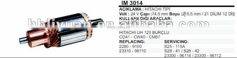 IM3014 24V Hitachi Auto Starter Armature