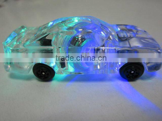 Flash crystal car with 3 LED light