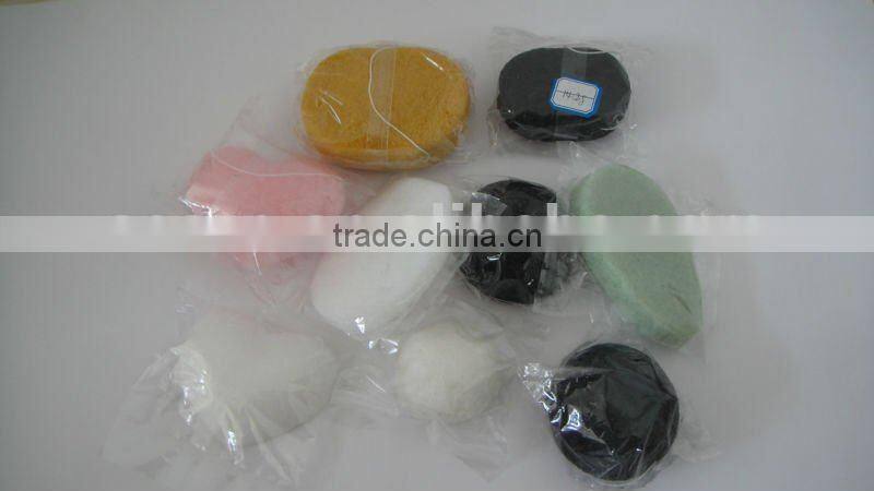 2012 most-popular pink heart shape konjac washing sponge , konjac cleaning sponge