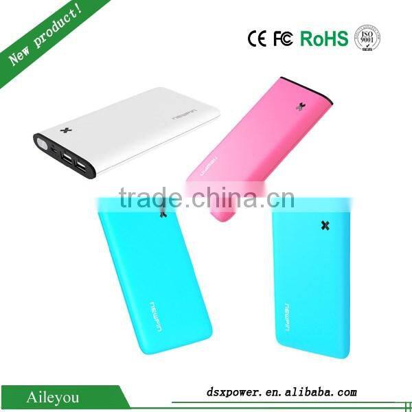 Superslim Rubber Painting Two Output 6000mAh PowerBank