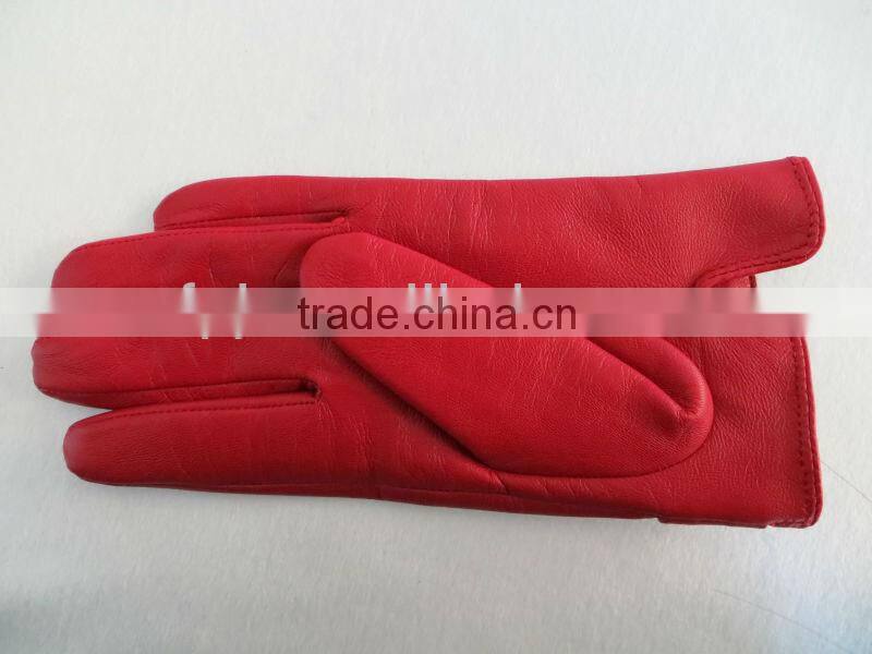 New Fashion short Leather Gloves for ladies hot sale