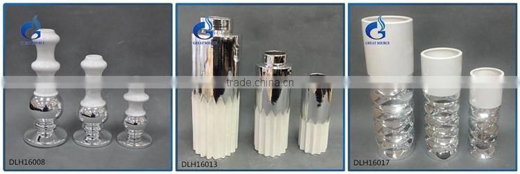 handmade electroplating home decoration ceramic candle holder