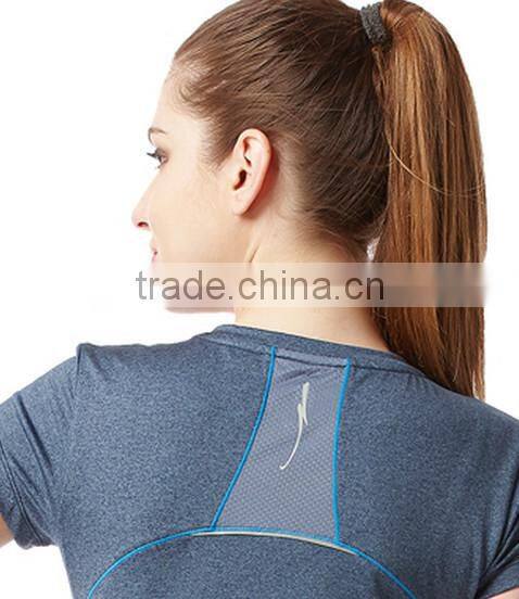 Wholesale women functional fabric sport shirts /OEM yoga wear