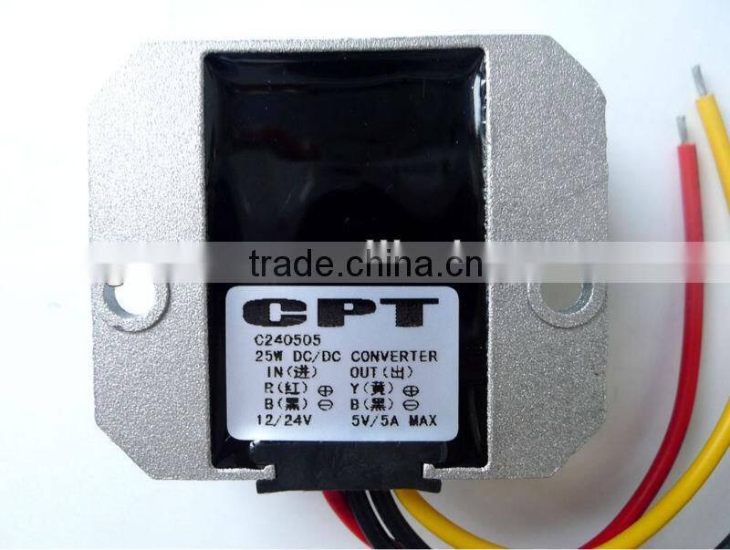 DC DC Step down Converter Voltage adjustable Module 24V/12v to 5V ,5V 5A/25W output, Buck power adapter