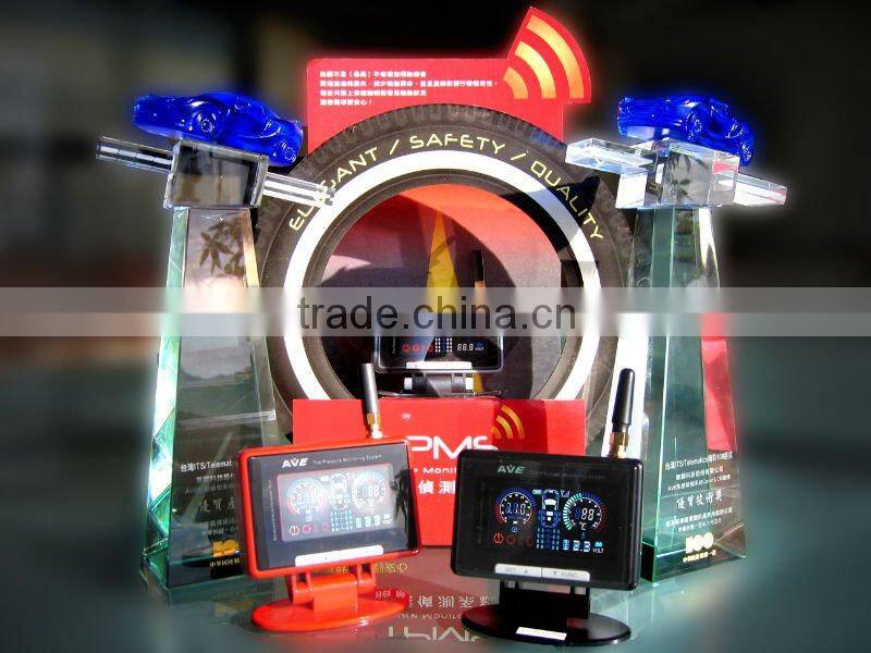 TPMS: AVE Color LCD TPMS for Car+Trailer/ Motorhome/ Camper / 4x4/ AVE-T1008P Tyre Pressure Monitoring System