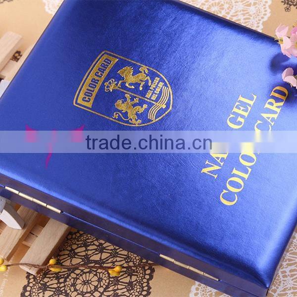 2015 newest 120 space PU leather Nail Art Salon Color Chart Nail Gel Polish Display Book