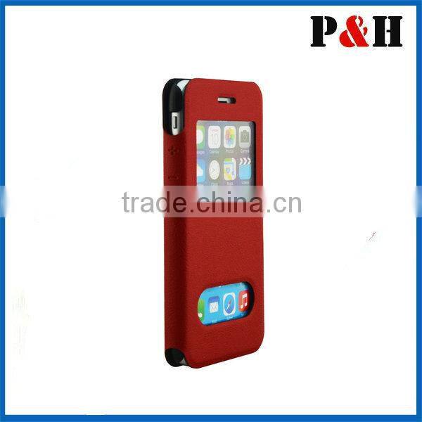 Windown View Leather Case Cover For Iphone 6