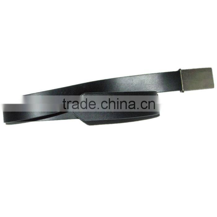 Arrow End Plate Buckle Black Mens Quality Leather Belt