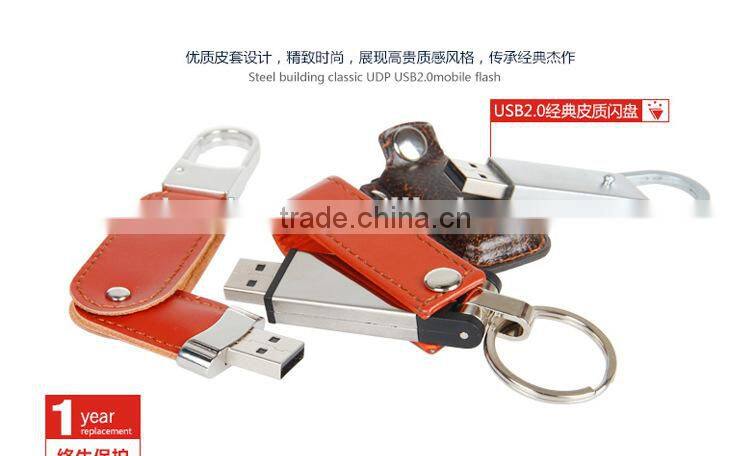 Leather Keychain USB Flash Drive wholesale USB disc cheap keychain usb flash Memory leather