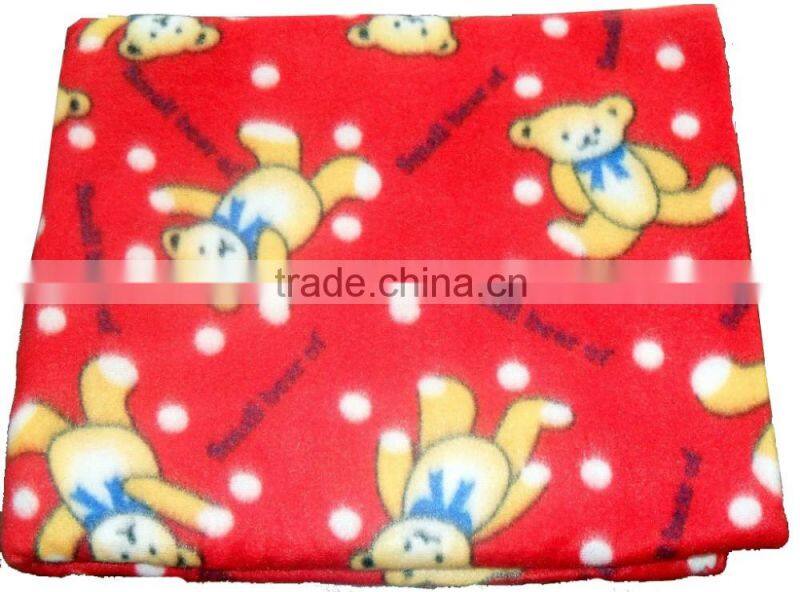 New style cartoon printing polyester fleece baby throw blanket