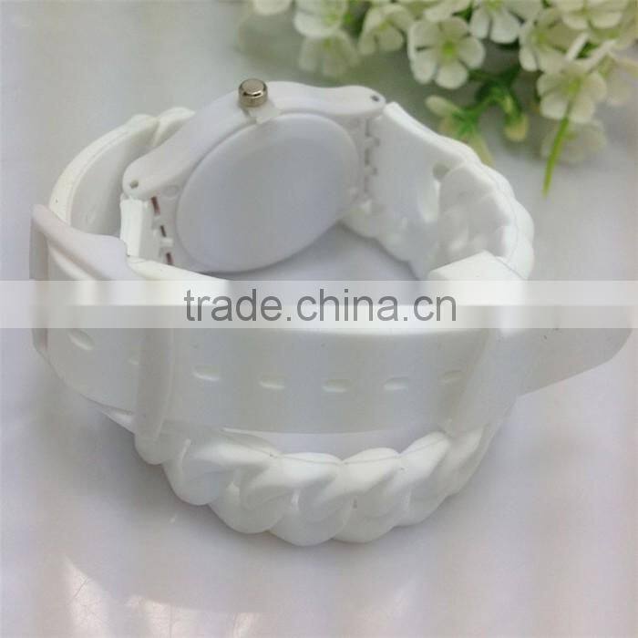 New Design double-rings watches hot style fashion silicone watches Long twist watches students watch silicone wristband watch