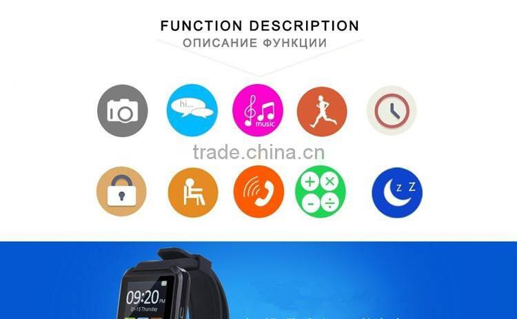 Healthy life 1.44 inch Anti-lost three color u8 smart watch andriod
