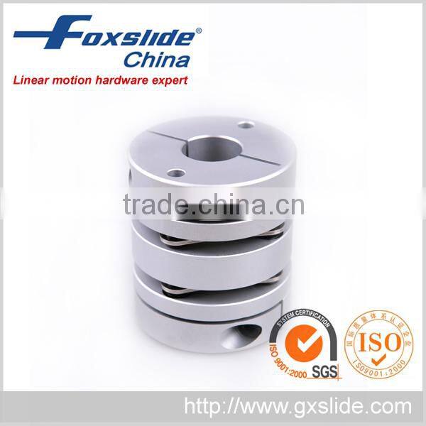 Gear Motor and Ballscrew Shaft Double Disc Couplings With Clamps 12 to 15 mm OD 44x50mm