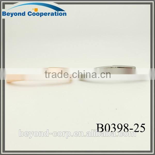 High-class lady 25mm half-ellipse gold and nickel plated pin buckle