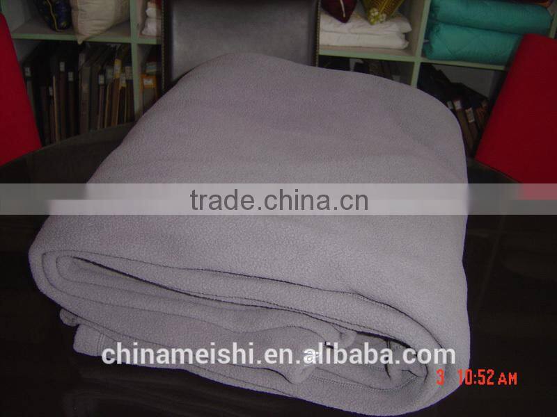 polar fleece blanket with embroidered logo ,Made in China