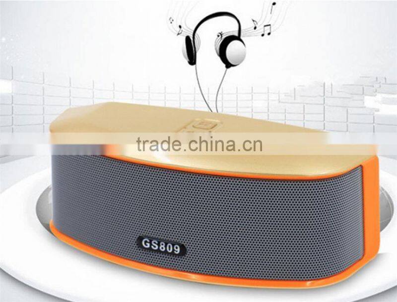 GS809 Portable Stereo Bass music TF card reader Bluetooth speaker for Mobile phone/Computer with coloured lamp