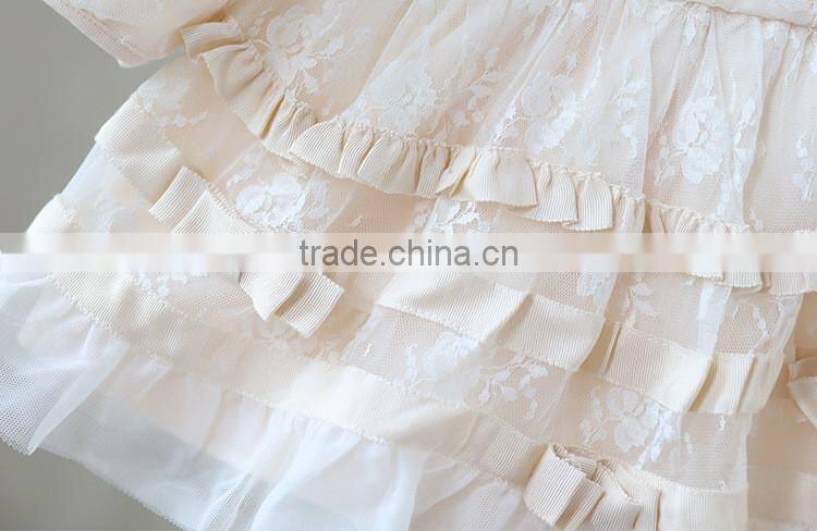 Hand Made Flower Ball Gown Baby Girl Birthday Party Christmas Dresses Children Girl Party Dresses Flower Girl