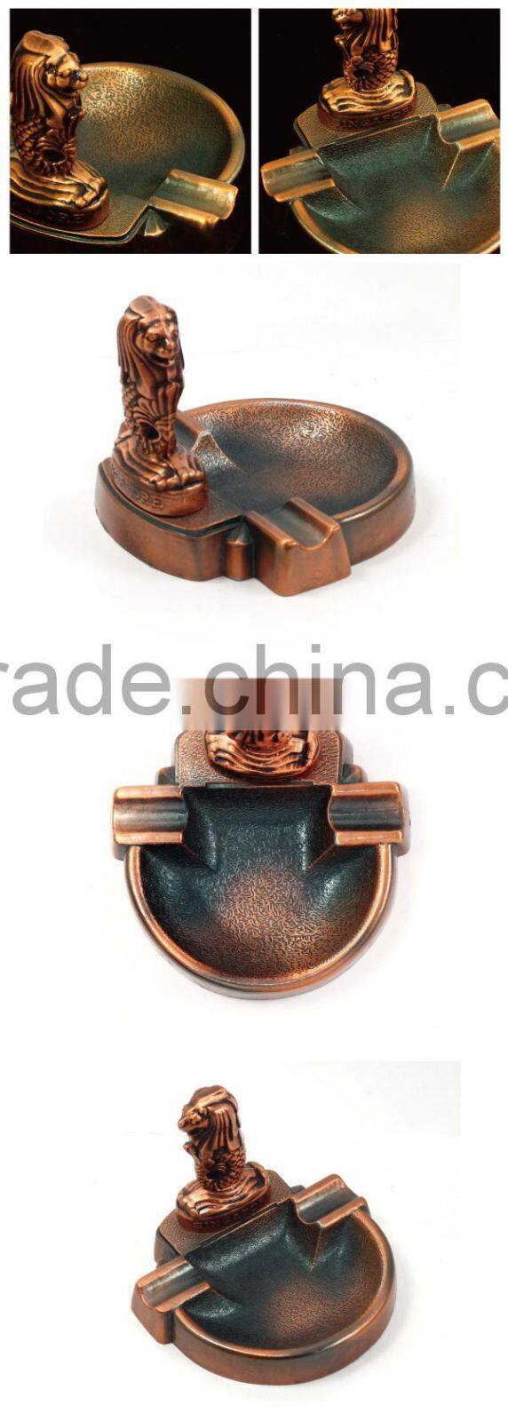 Advertising special design shape antique metal ashtray