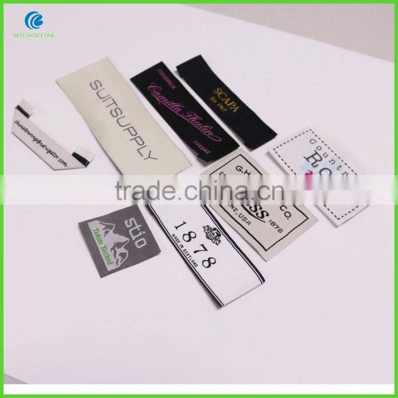 Customize Brand Name Fabric Cloth Garment Label Woven Cheap Clothing Labels