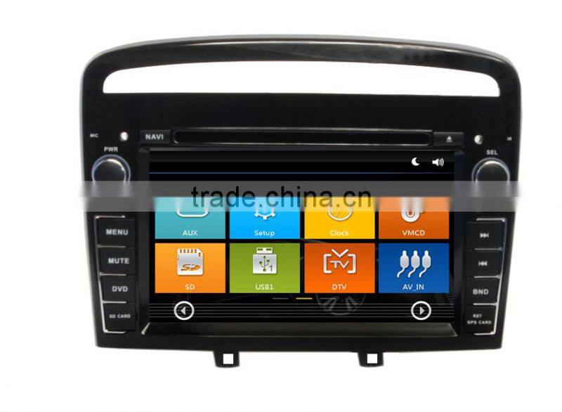 ZESTECH China Factory OEM ODM 2 din car dvd gps for Peugeot 408 with Win CE 6.0 system GPS+DVD+BT+TV+3G+Phone